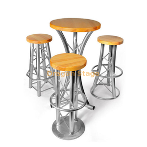 Mesa de silla de muebles de armazón de aluminio para celebración de fiesta de club nocturno de elevación de la ciudad