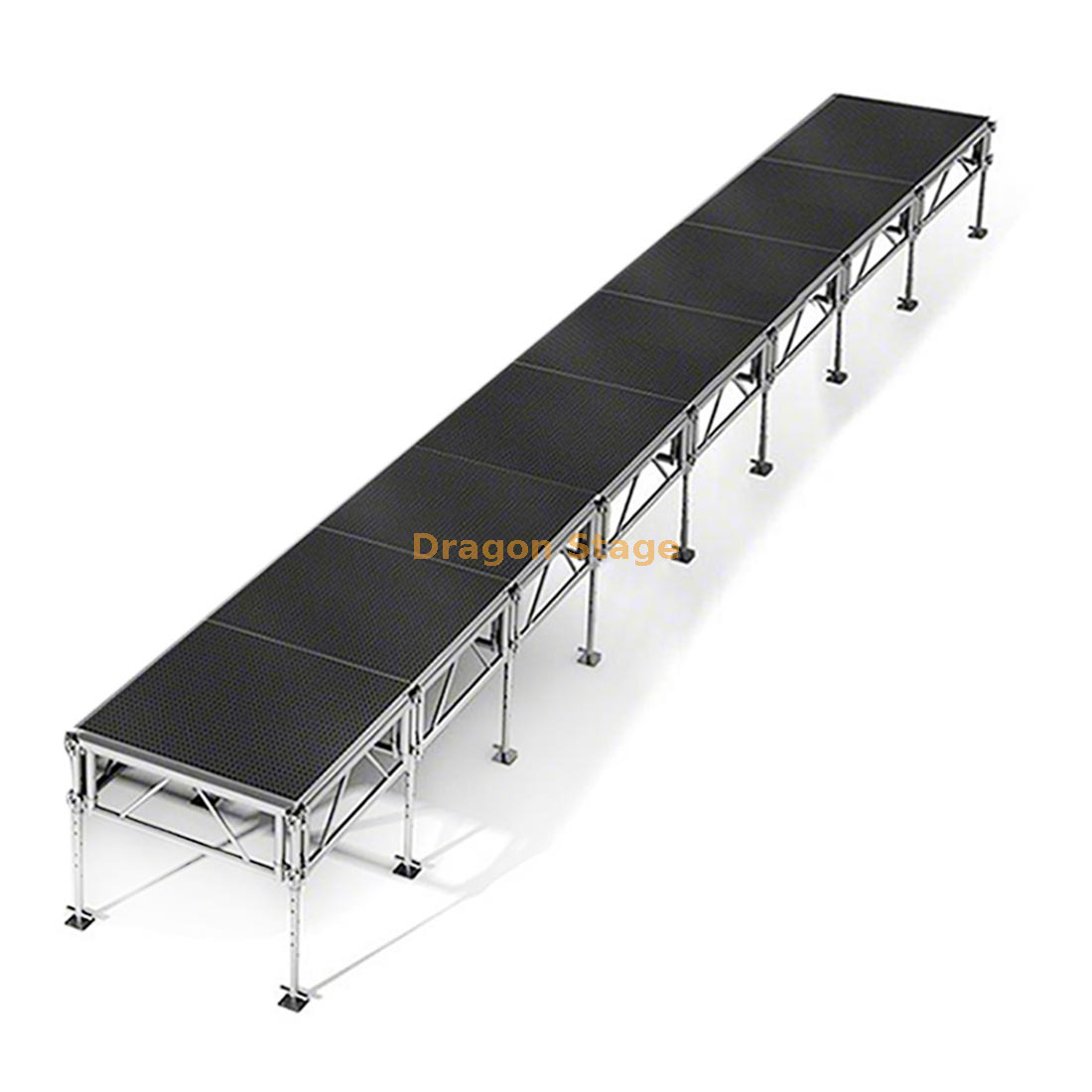 All-Terrain Aluminum Portable Stage System - Adjustable Height Sistema de escenario portátil de aluminio todo terreno - Altura ajustable
