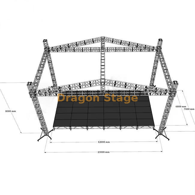 13x7x8m Peak Roof Trusses Armazones de techo de pico de 13x7x8m Armazones