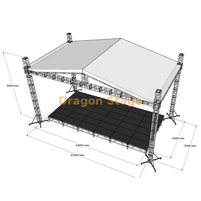 13x7x8m Peak Roof Truss de techo de pico de 13x7x8m