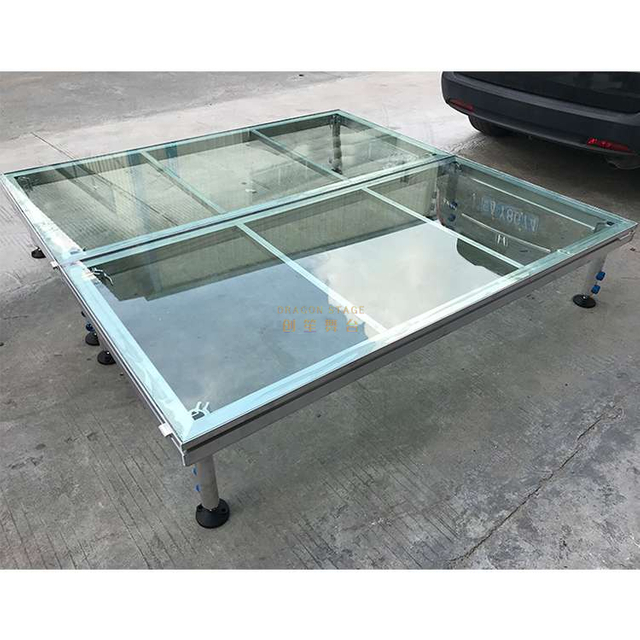 Etapa rápida de vidrio de aluminio para bodas 20x20 pies de altura 0,2-0,3 m