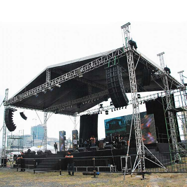 Barrera de aluminio concierto sonido truss