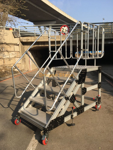 Plataforma escalonada de aleación de aluminio personalizada, escalera de pedal de escalada, banco de trabajo para taller, escalera escalonada, plataforma móvil, escalera antideslizante