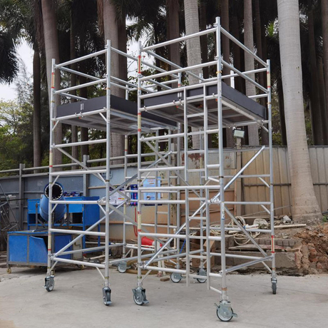 Andamio de marco de escalera de aluminio de ancho simple para interiores