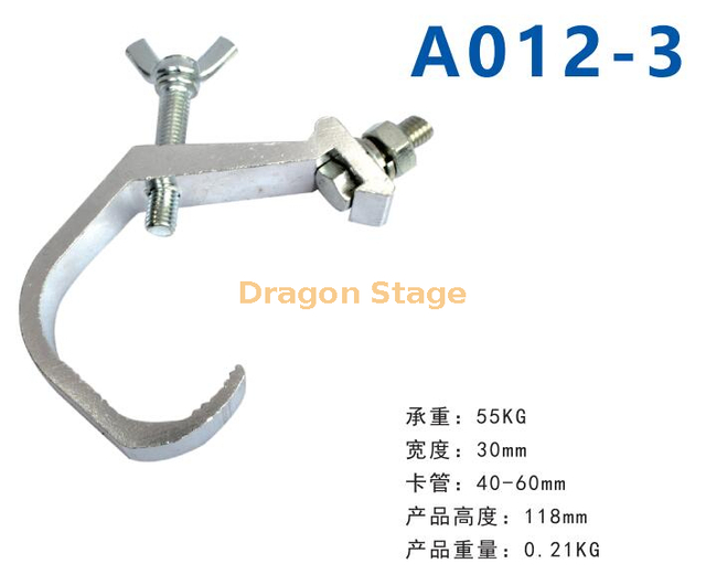 Soporte de la abrazadera de la luz de escenario Diseño de la abrazadera de la luz de escenario Tamaño del perno de la abrazadera de la luz de escenario