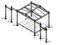 Sistema de armazón de aluminio para escenario de concierto de 10x6x7m con altavoz y alas de pantalla LED