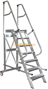 Marco de escalera de paso de plataforma de escenario de sistema de braguero de aluminio ajustable para mantenimiento de aviones