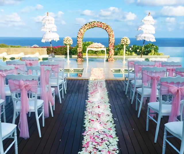 Plataforma de piscina transparente para escenario de boda de cristal a la venta