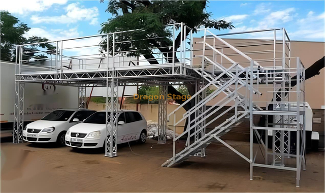 Armazón superior VIP para eventos portátil de aluminio con escalera de 12x4x2m