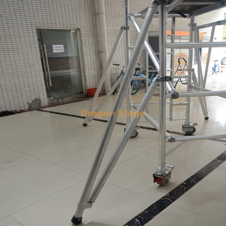 Andamio de aluminio portátil móvil de ancho simple para instalación de equipos