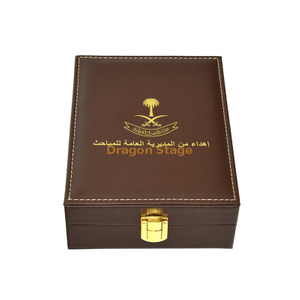Caja de regalo de cuero de PU de estilo de gama alta de Oriente Medio para Krystal y exhibición de relojes