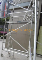 Andamio de aluminio de 5,22 m con escalera colgante