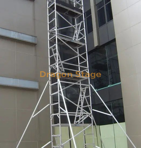 Andamio de aluminio de 8,05 m con escalera colgante Instrucciones