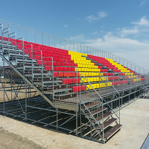 El blanqueador de acero de la estructura metálica de la seguridad asienta el sistema de asiento de aluminio de la grada cubierta del estadio