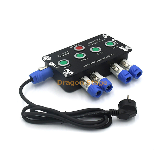 Controlador de potencia de 4 vías de 110V 220V para uso en escenario controlador de potencia Pyro pequeño