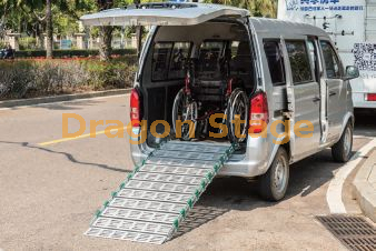 Rampas de carga plegables de aluminio, portátiles y ligeras, para furgoneta 