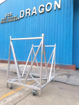 Seguridad de aluminio plegable Mojo Barricade Dolly Trolley Concierto Estilo de barrera Carrilla de barrera con ruedas