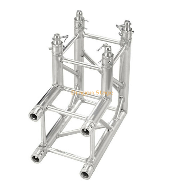 Aluminio 300x300mm / 289x289mm Square Box 2 Ways Corner Spigot Truss