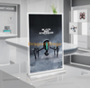 Soporte de exhibición de acrílico transparente para soporte de letrero de publicidad de menú en la mesa