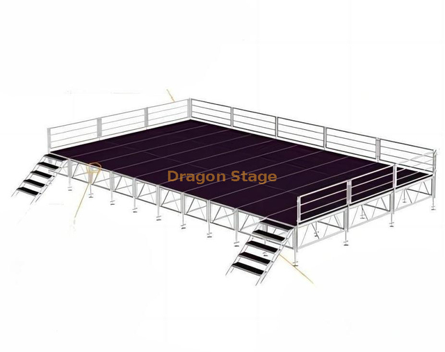 Plataforma de escenario popular portátil para conciertos móviles 10x6m