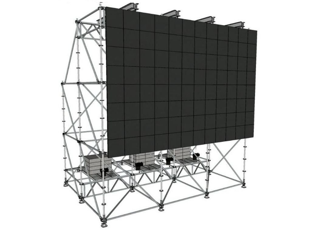 LED sobre truss Layher