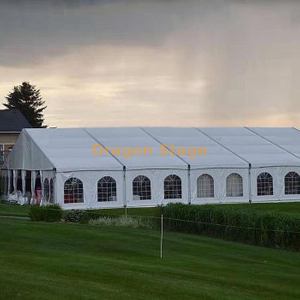 Carpa blanca de fiesta impermeable para bodas al aire libre de lujo con Windows