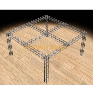 Sistema de exhibición/stand de feria comercial Global Truss de 20'x20' - Armazón de caja modular F34 con esquinas de bloque de conexiones universales y cruz central