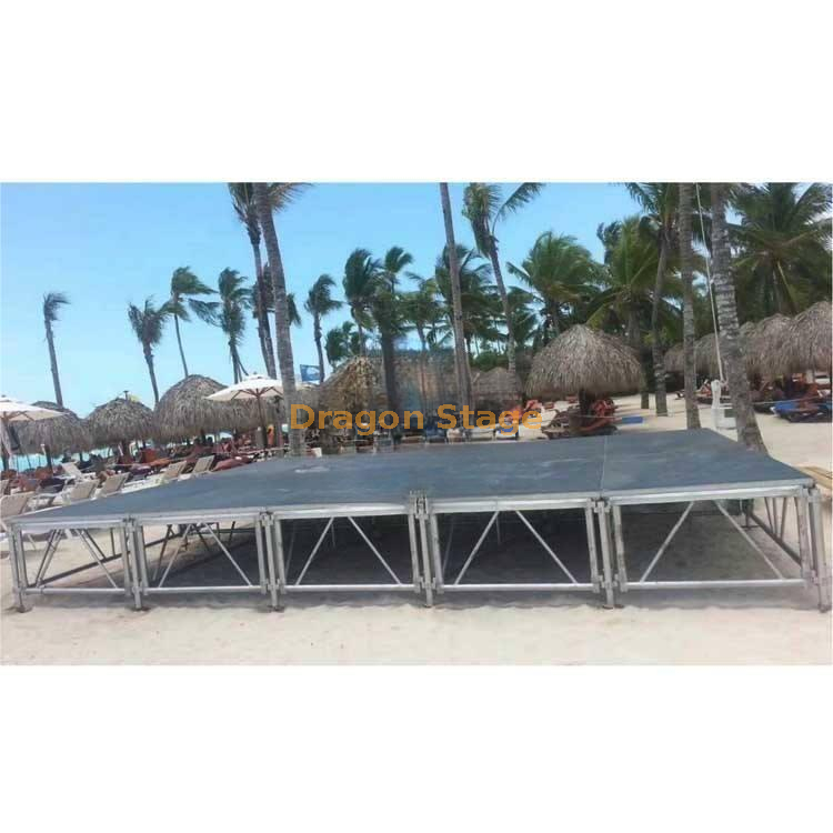 Plataforma de escenario pequeño al aire libre móvil 24x8ft 7.32x2.44m