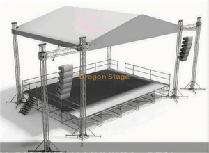 Armadura de aluminio del tejado de la etapa de la iluminación del cargamento pesado ligero para los acontecimientos al aire libre el 18x12x10m