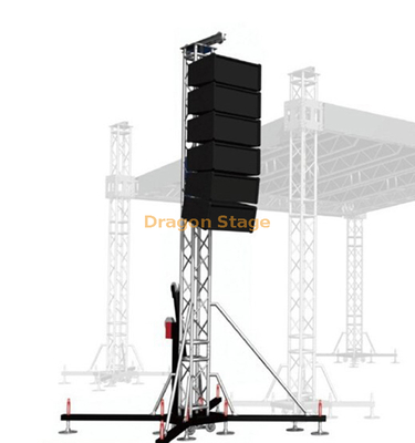 Sistema de soporte de armadura Line Array de torre de aluminio para conciertos al aire libre de 5m