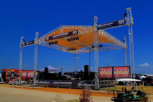 Truss de eventos de iluminación plateada para exteriores de aluminio 12x12x12m