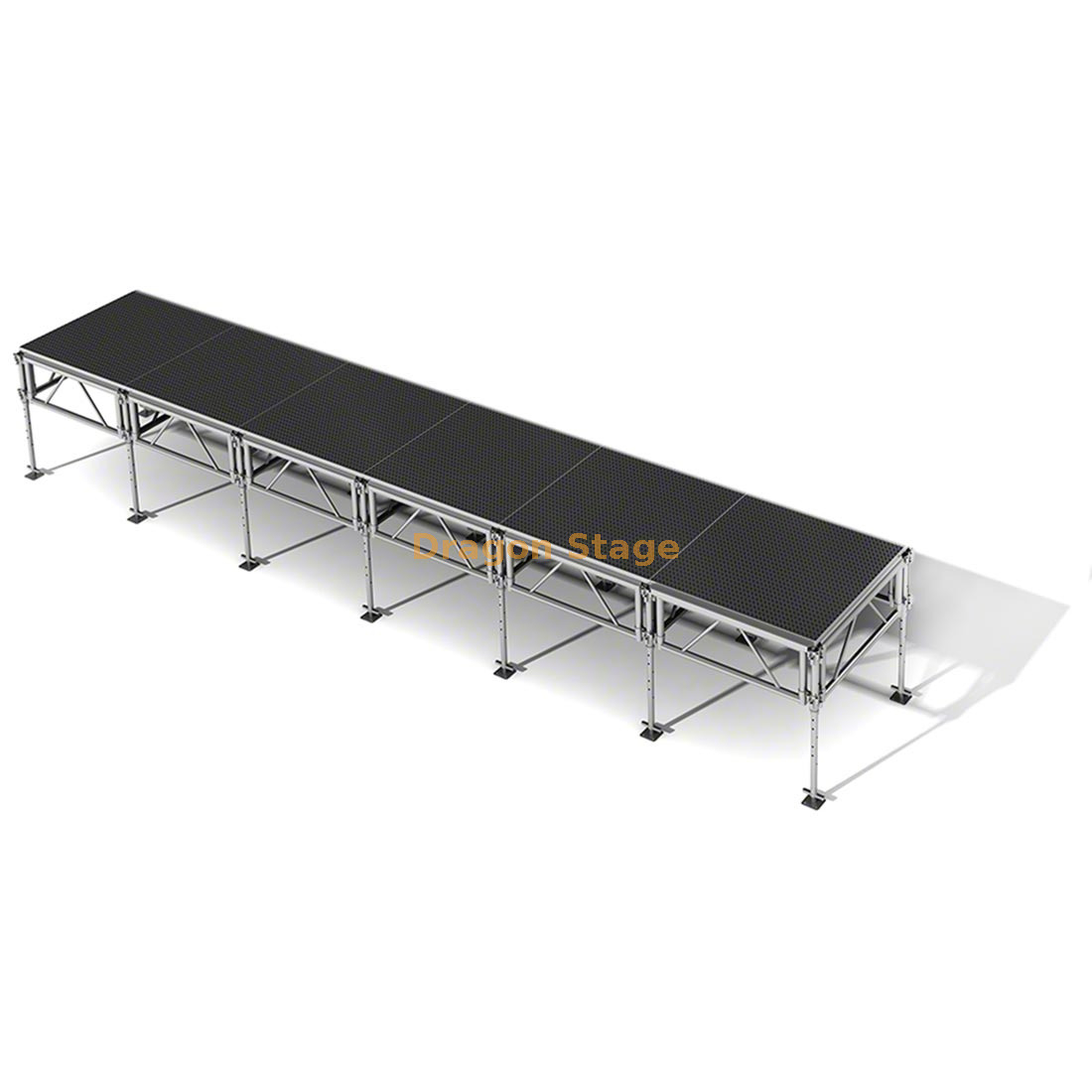 Pista ajustable portátil profesional de la altura del sistema los 7.32x1.22m de la etapa de los 4x4ft