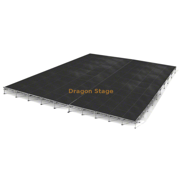 Sistema de escenario modular de aluminio de 40x40 pies con patas ajustables