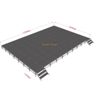 Plataforma portátil de aluminio el 12.2x8.54m de la etapa del braguero de la iluminación de DJ