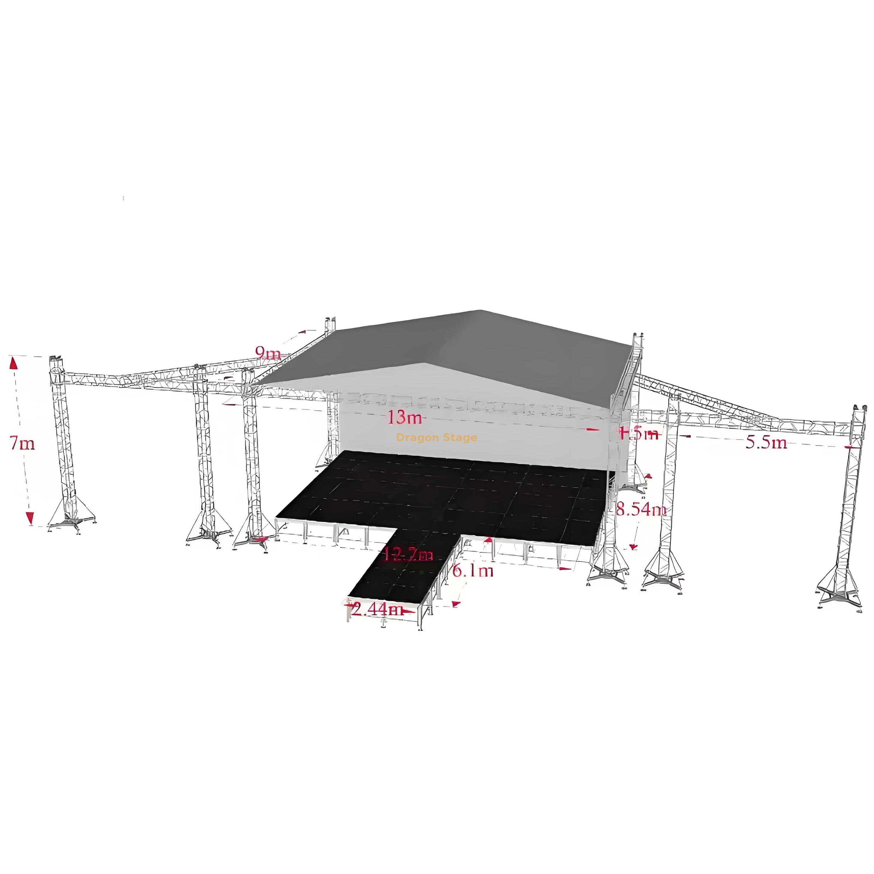Armadura de la etapa del techo 13x9x7m