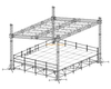 Sistema de armadura de aluminio para techo plano de 24x24x20 pies con torres de 20 pies
