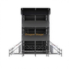 Torre de control Ringlock FOH híbrida de varios niveles de 4x4x6m con marco de techo de aluminio