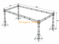 Sistema de armadura de pantalla LED portátil de 14x6x6m con polipastos de cadena manuales