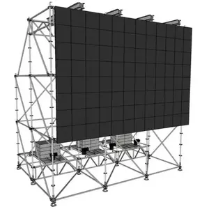 Sistema Ringlock 6x4x6m para Pantalla LED 6x4m con 4 Secciones Superiores y 3 Balastos de Agua