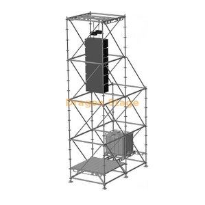 Sistema de torre colgante Ringlock Line Array de 2x4x8m con torre de lastre auxiliar