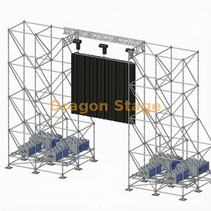 Sistema de torre colgante LED Twin Ringlock con armazón de 6 m y 400 mm y base de lastre