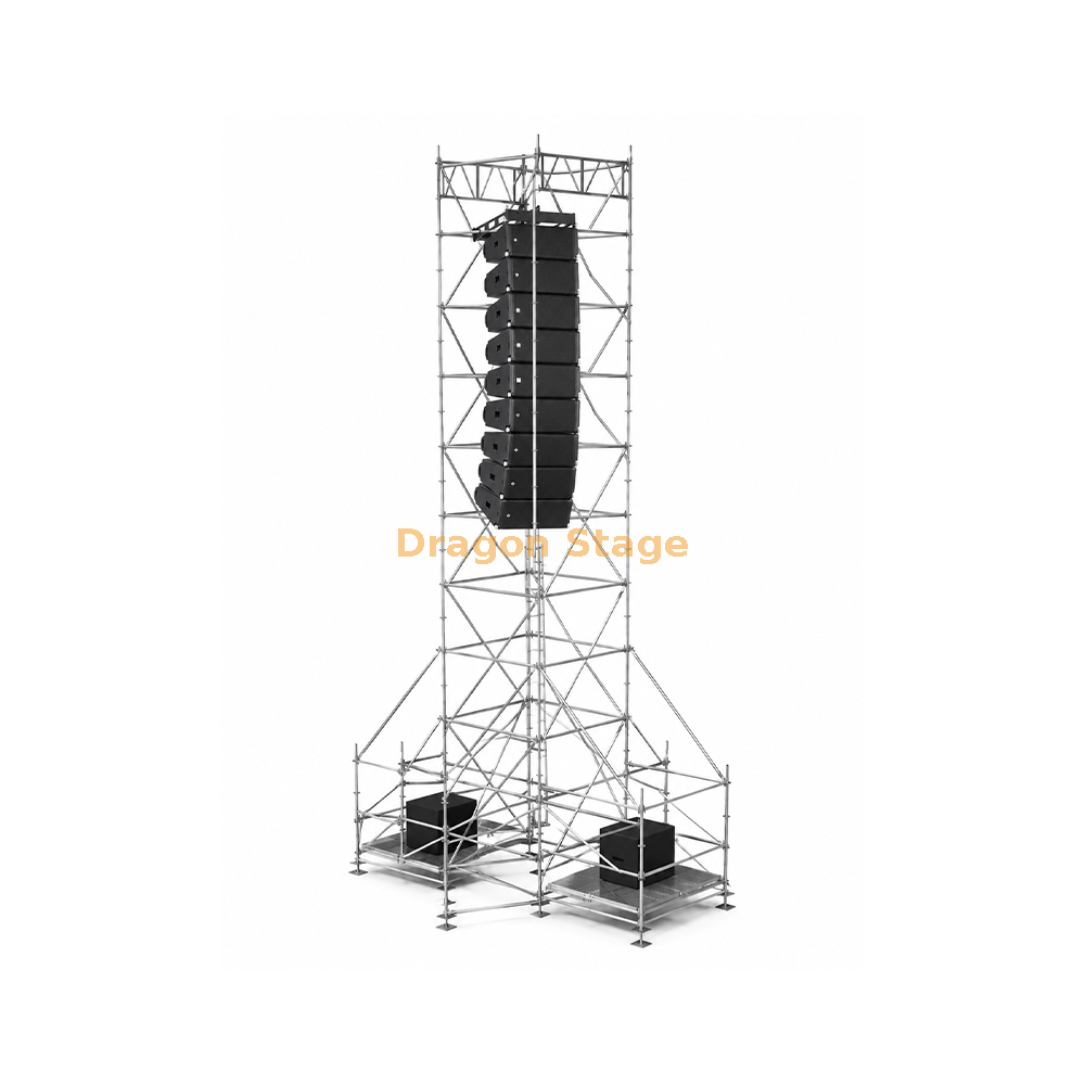 Torre colgante Ringlock Line Array de 2x2x11m con plataformas de lastre dobles
