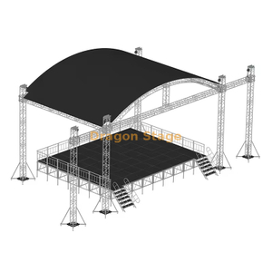 Sistema de armadura de escenario de techo en forma de arco de aluminio profesional de 13x9x7m