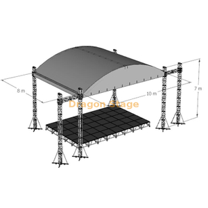 Techo de la curva del escenario del concierto 10x8x7m