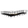 Rampa de carga de caja de vuelo entre bastidores de aluminio modular en forma de L de 7,40 x 8,26 m para escenarios de conciertos