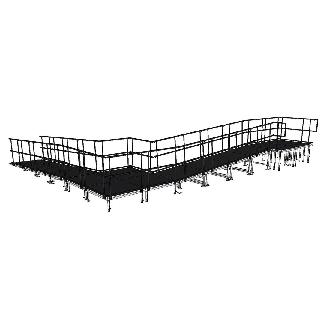 Rampa de escenario para eventos de aluminio de 9,82 x 8,26 m y 90 grados para acceso en silla de ruedas y equipos para conciertos Loading.jpg