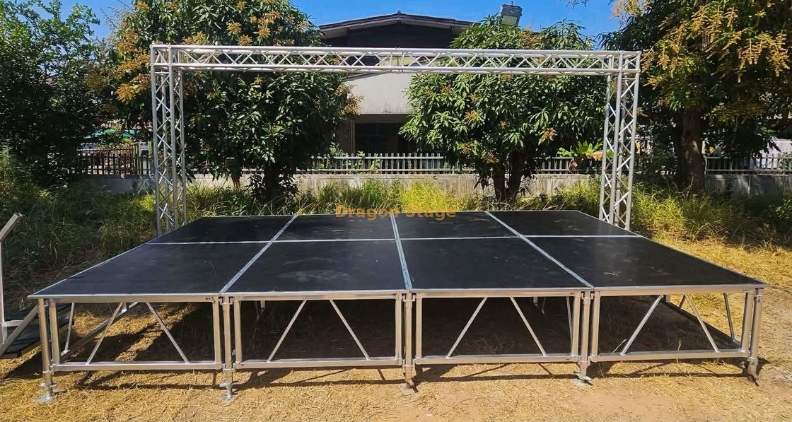 Altura portátil ajustable personalizada los 0.6-1m de la etapa los 4.88x4.88m del concierto