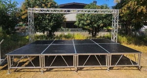 Altura portátil ajustable personalizada los 0.6-1m de la etapa los 4.88x4.88m del concierto