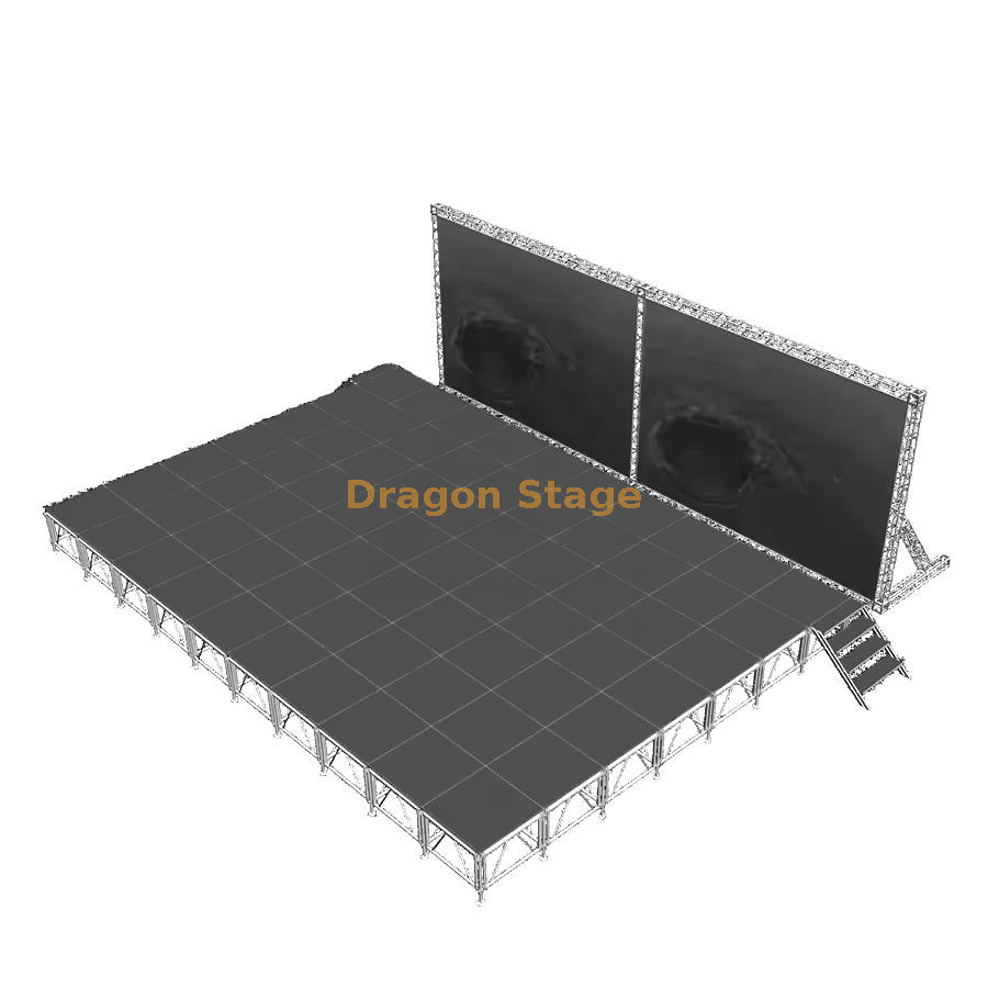 Plataforma resistente de aluminio el 12.2x8.54m de agua de la madera contrachapada del funcionamiento modular