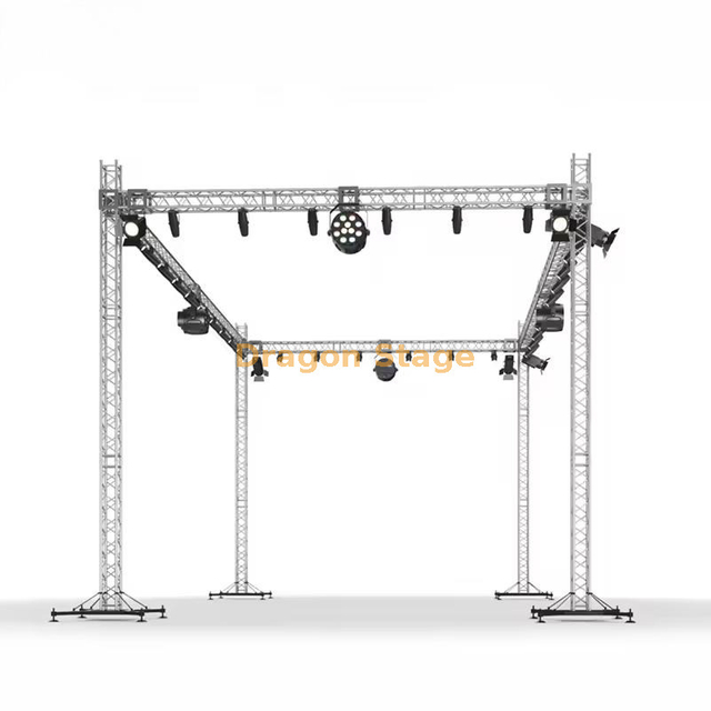 Escenario Truss de Aluminio con Techo Plano 24x12x9m